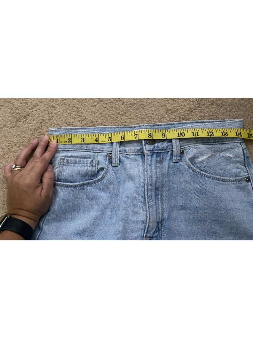 Women's JBD By Just Black Denim Light Wash Distressed Straight Leg Jeans Sz 27 - Picture 4 of 7